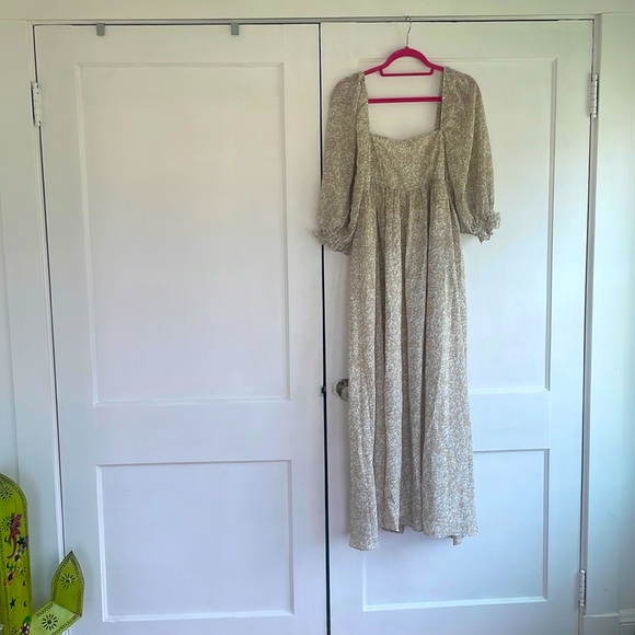 Stunning square neck, patterned midi dress - Picture 1 of 5